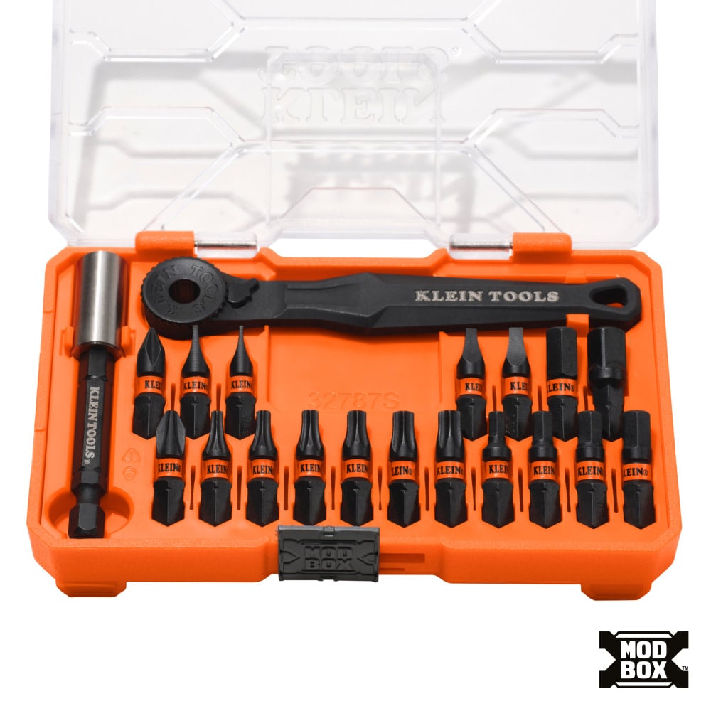 Klien Small Rachet Klein Tools Proflex Micro Ratchet Impact-Rated Bit Set, 20 Pieces ...