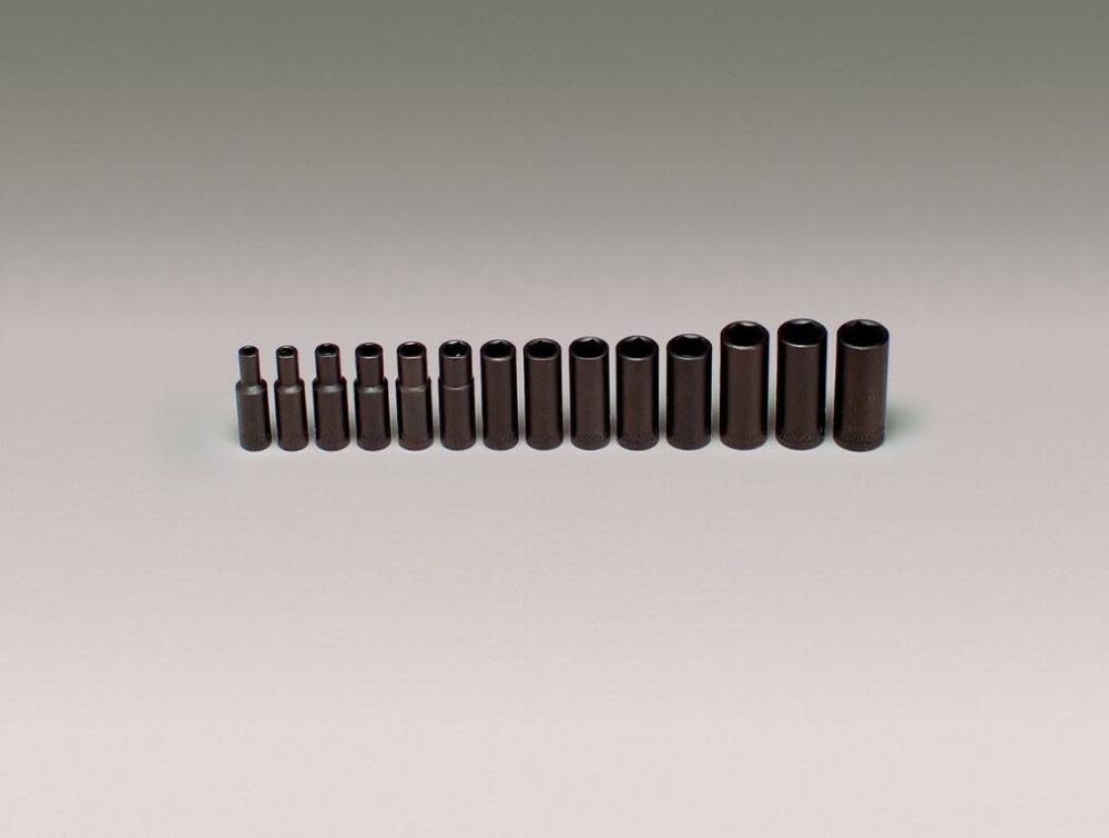 

Wright Tool 3/8 In. Dr. 14 pc. Impact Metric Socket Set 6 mm to 19 mm 6 Pt. Deep