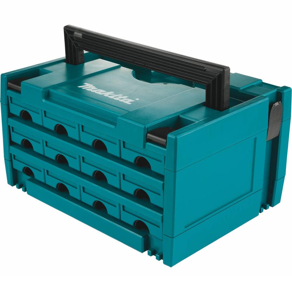 

Makita MAKPAC 12 Drawer Interlocking Case 8 1/2" x 15 1/2" x 11 5/8"