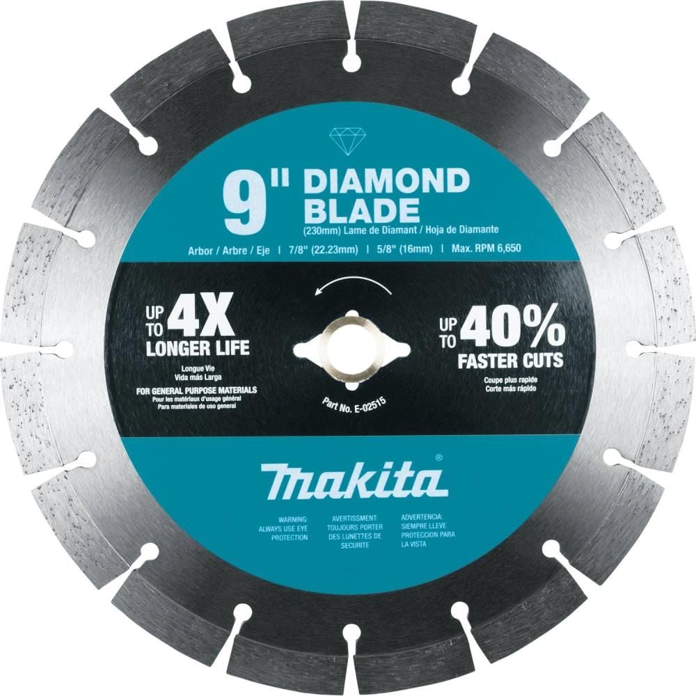 Makita 9 Inch Segmented Rim Diamond Blade for Concrete and Brick image number null