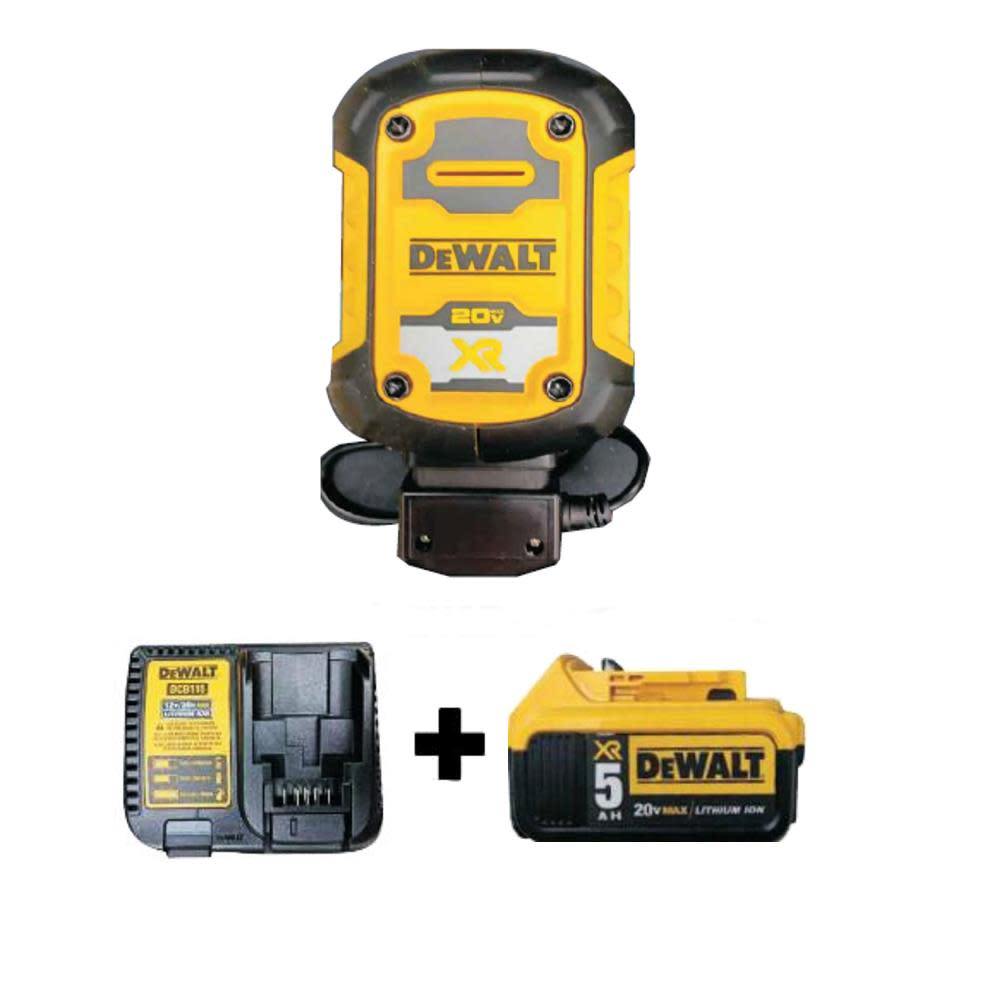 DEWALT 1 Amp Battery Charger Battery Maintainer Kit With 20V Lithium Battery Pack Plus Charger DXAEOBDK Acme Tools