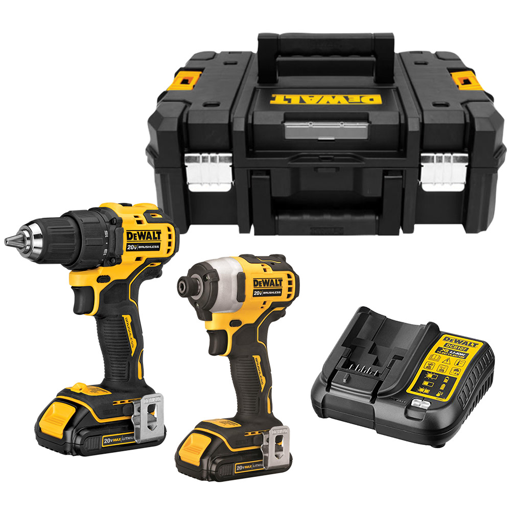 

DEWALT 20V MAX Atomic Compact 2 Tool Combo TSTAK II Tote Bundle Kit