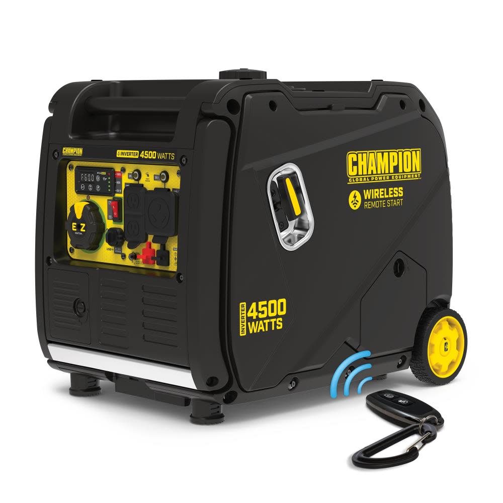 

Champion Power Equipment 4500-Watt Wireless Remote Start Inverter Generator with Quiet Technology