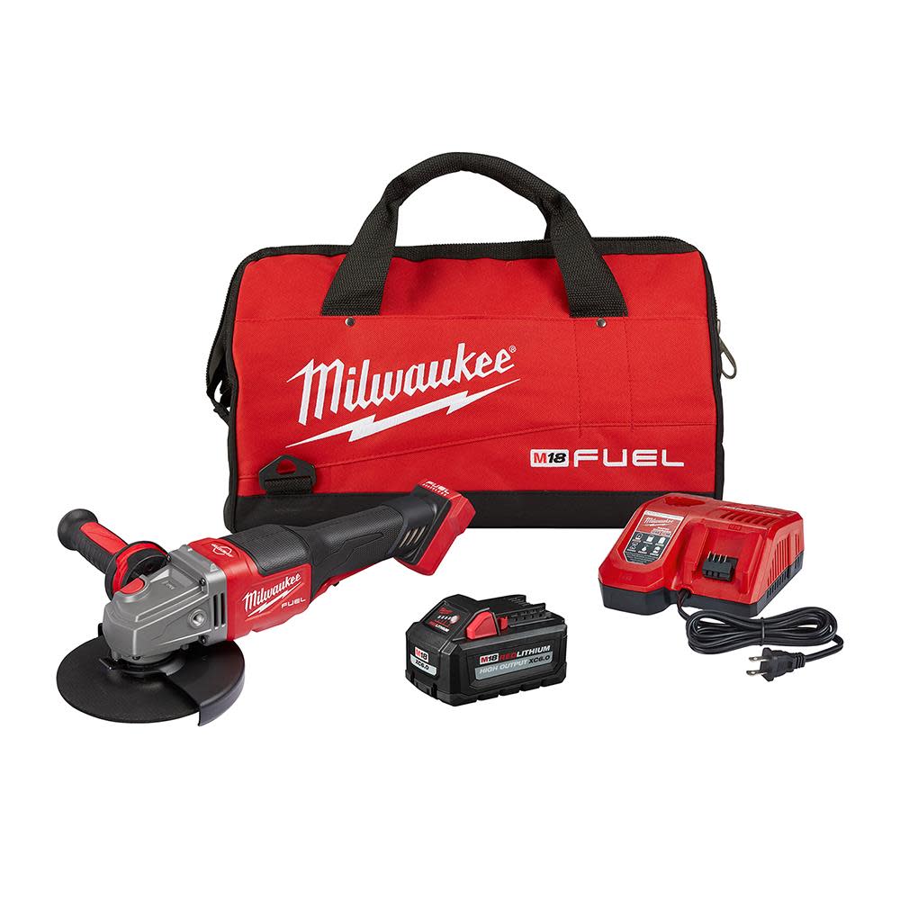 

Milwaukee M18 FUEL 4-1/2 in.-6 in. No Lock Braking Grinder with Paddle Switch Kit