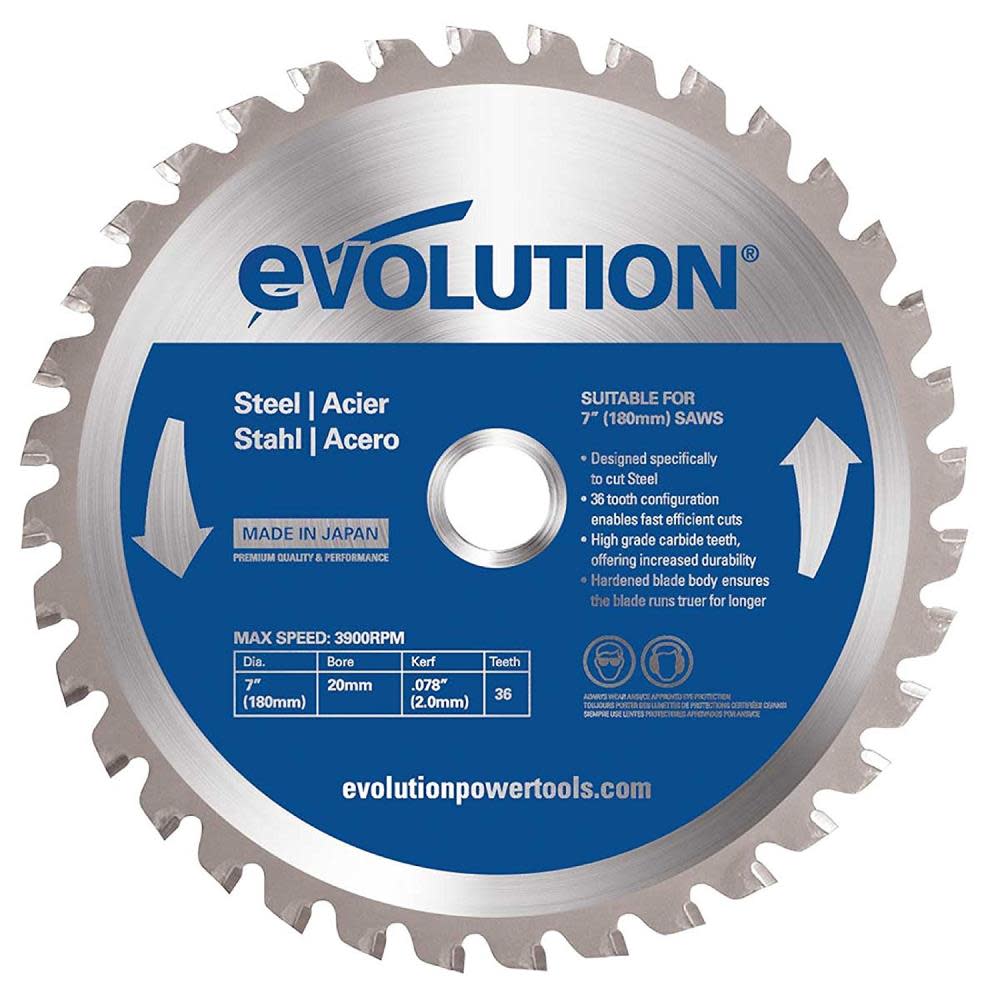 

Evolution Power Tools 7-Inch x 36-Tooth Steel Cutting Blade (180BLADEST)