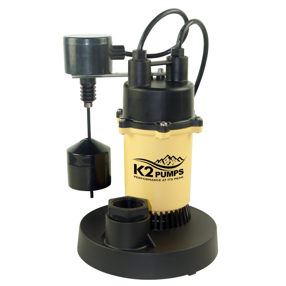 

K2 Pumps Sump Pump 1/2 HP Cast Aluminum with Direct-in Vertical Switch