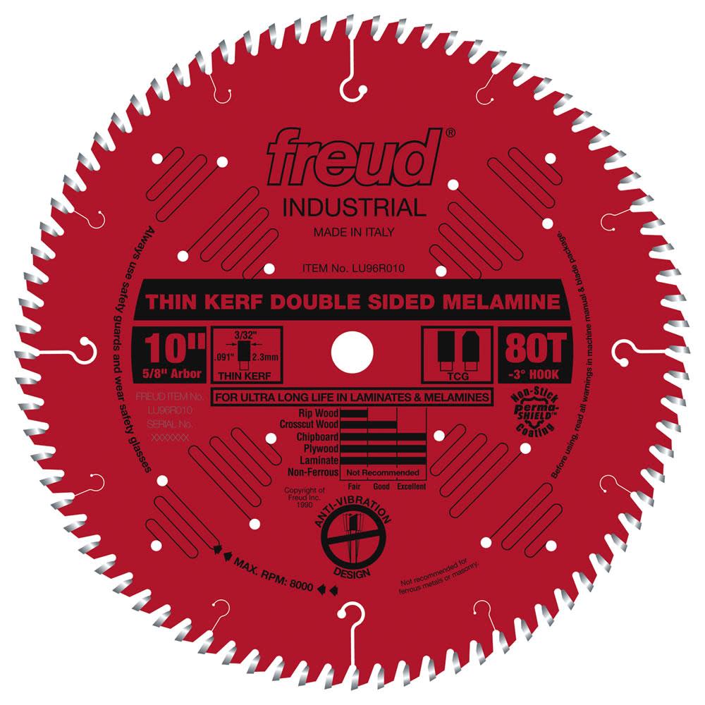 

Freud 10" Thin Kerf Double Sided Laminate/Melamine Blade with Perma-SHIELD Coating