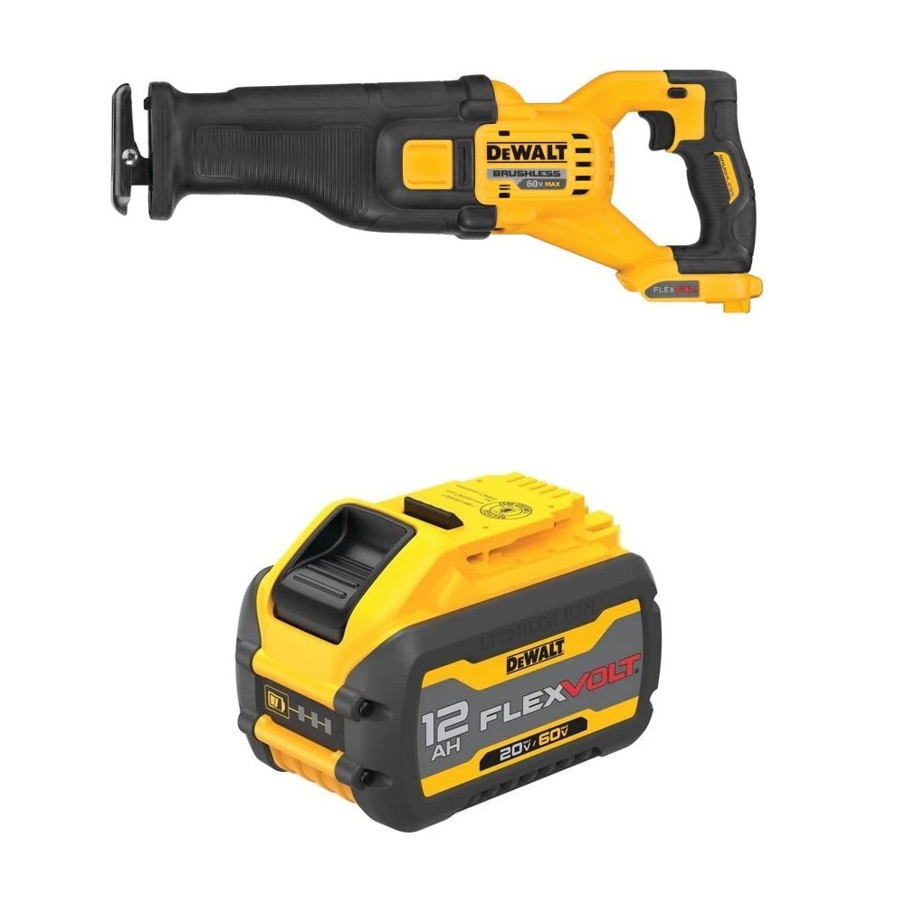 View DEWALT 60V MAX Cordless Reciprocating Saw & 20/60V MAX Battery Bundle
