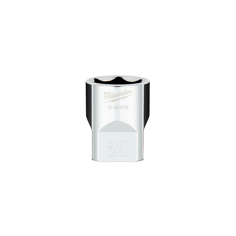 Milwaukee 1/2 in. Drive 23MM Metric 6-Point Socket with FOUR FLAT Sides