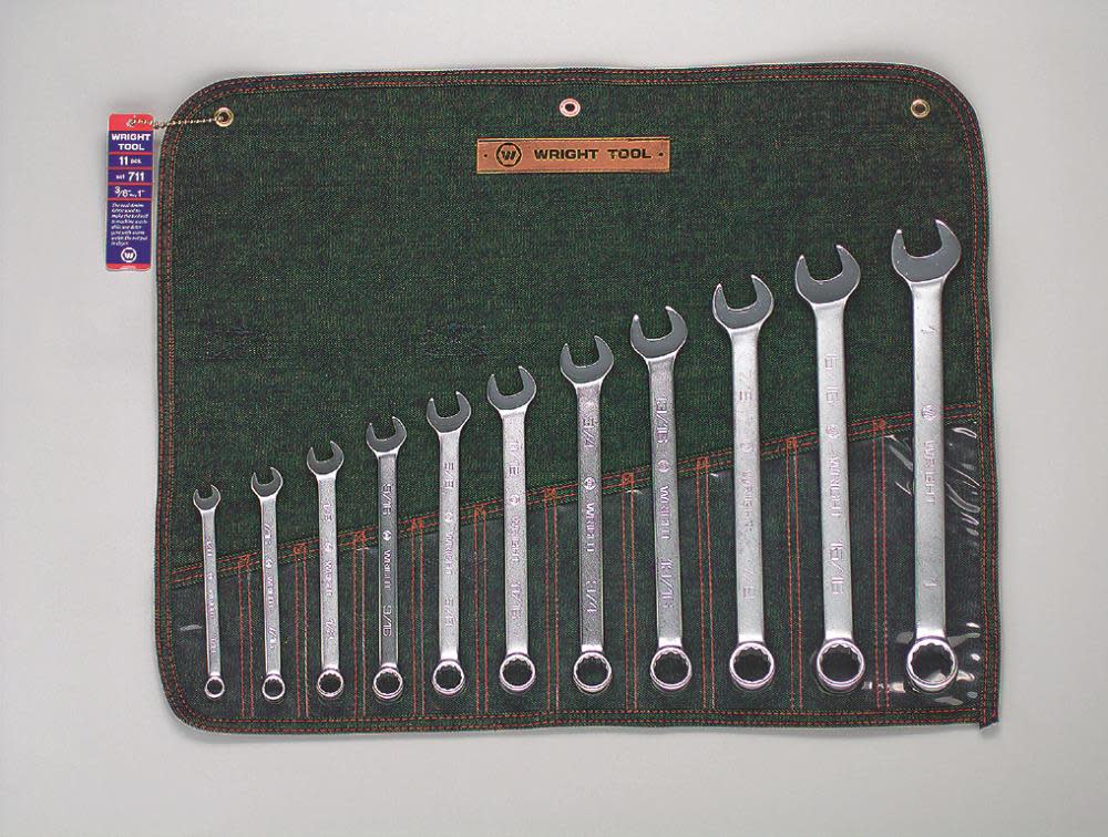 

Wright Tool 11 pc. Combination Wrench Set 3/8 to 1 In. 12 pt