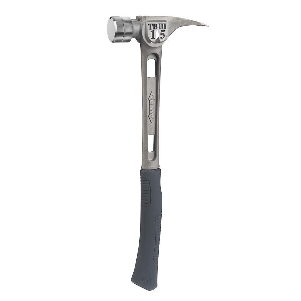 

Stiletto 15 oz Ti-Bone III Titanium Hammer with Smooth Face and Curved Handle