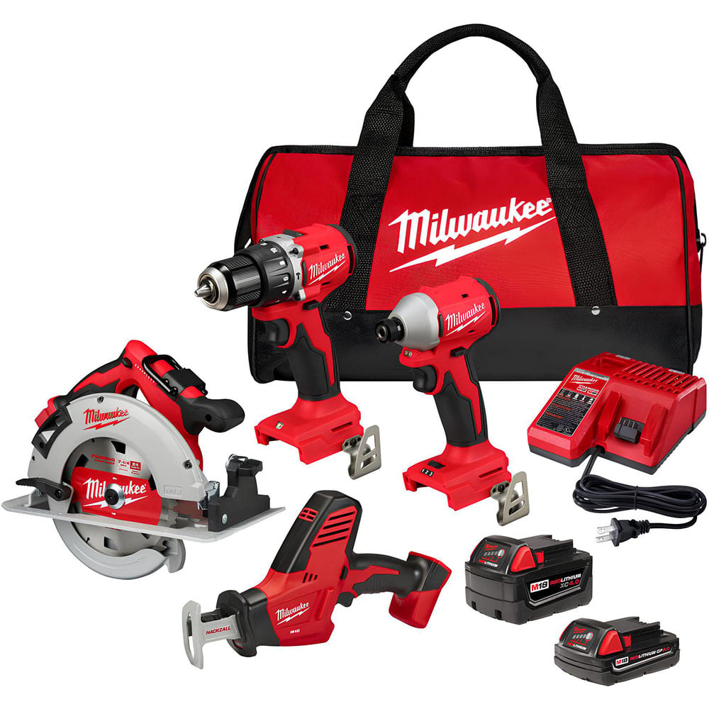 me and chris *°/セミオーダー4点セット Milwaukee M18 4-Tool Combo Kit 3693-24CX - Acme Tools