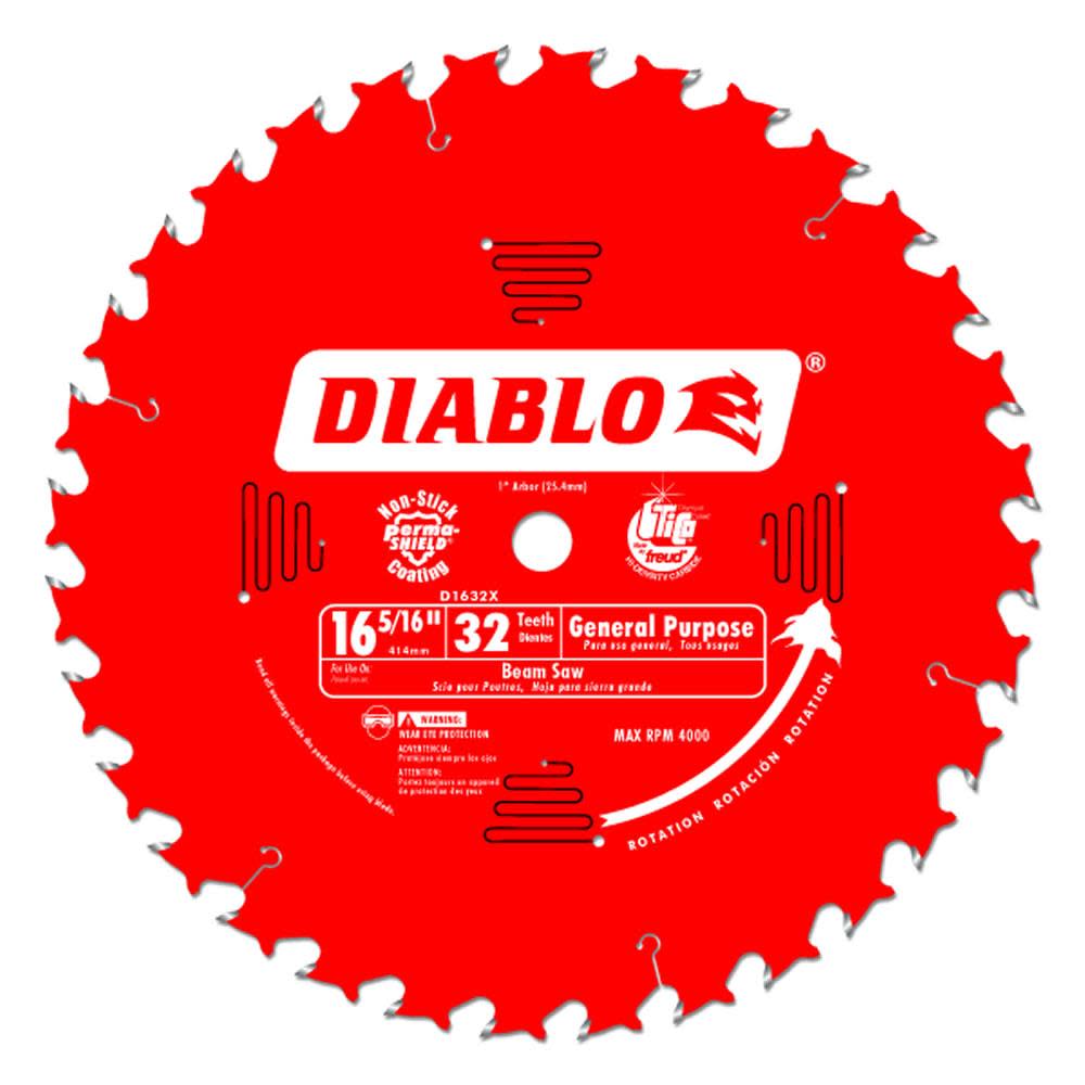 

Diablo Tools 16-5/16 in. x 32 Tooth 1 in. Arbor Saw Blade