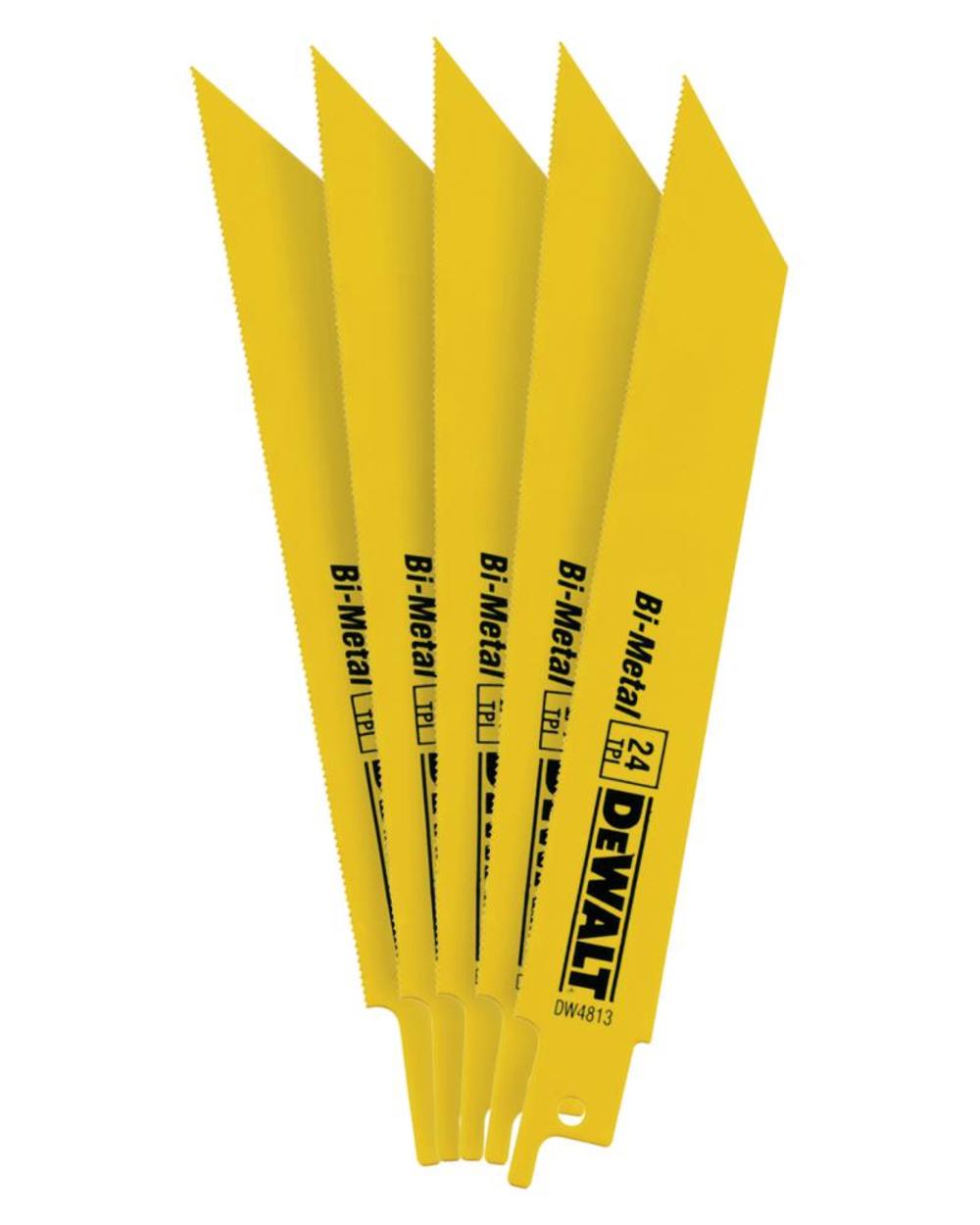 

6-in 24TPI Straight Back Bi-Metal Reciprocating Saw Metal Cutting Blades