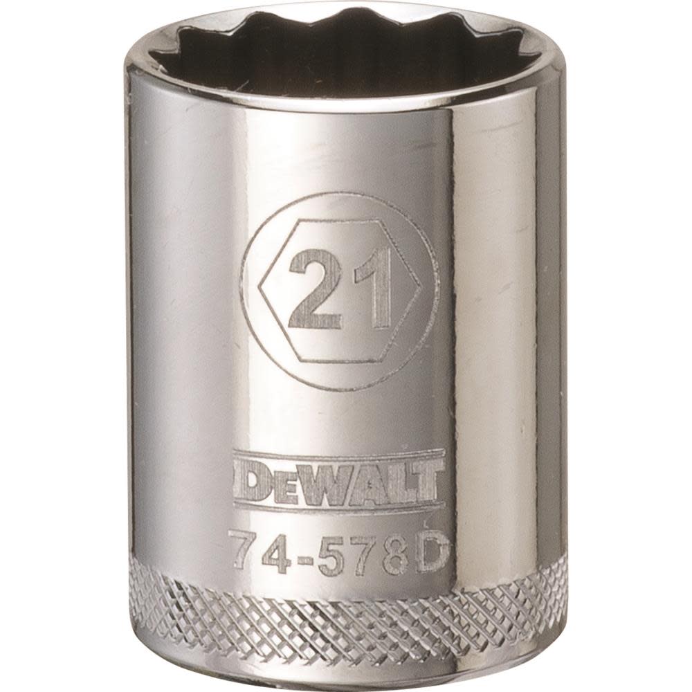 

DEWALT Socket 12 Point 1/2" Drive 21 MM