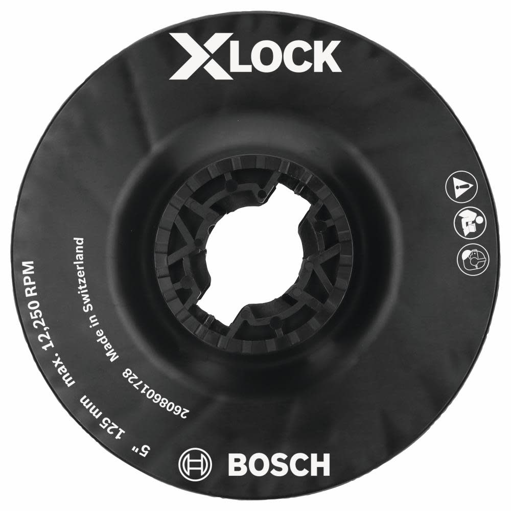 

Bosch 5 In. X-LOCK Backing Pad with X-LOCK Clip - Medium Hardness