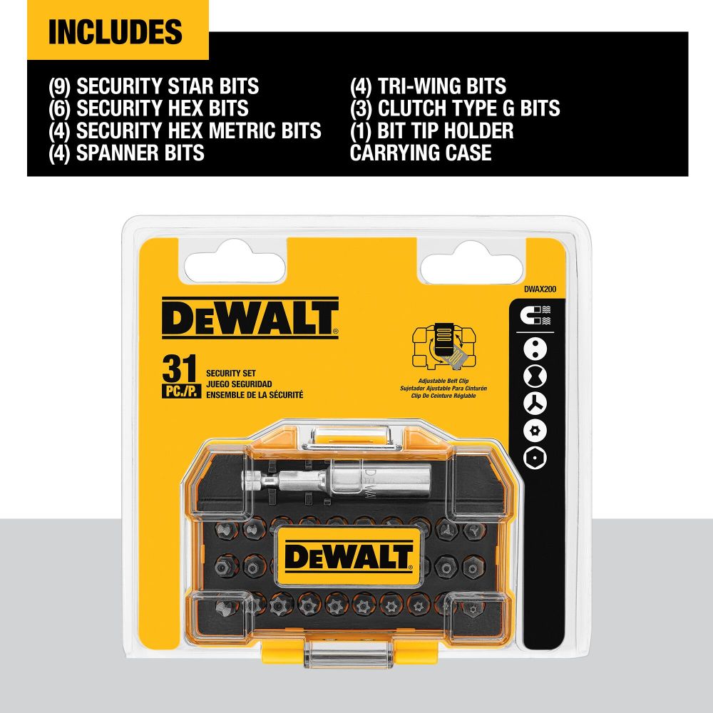 DEWALT 31Piece Security Set DWAX200 Acme Tools