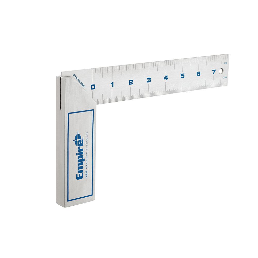 Try Square Level Empire Level 8 in. Heavy Duty Aluminum Try Square 122 - Acme Tools