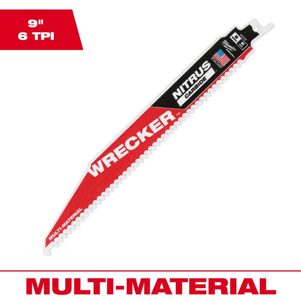 

Milwaukee 9" WRECKER with NITRUS CARBIDE 1Pk