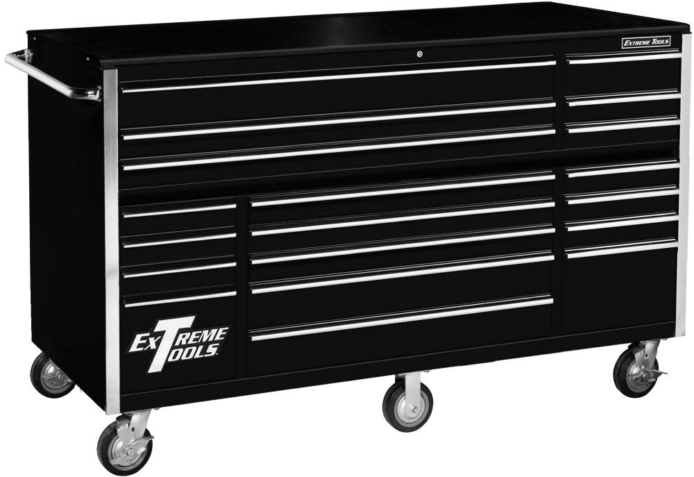 

Extreme Tools 72 In. 19 Drawer Roller Cabinet Black