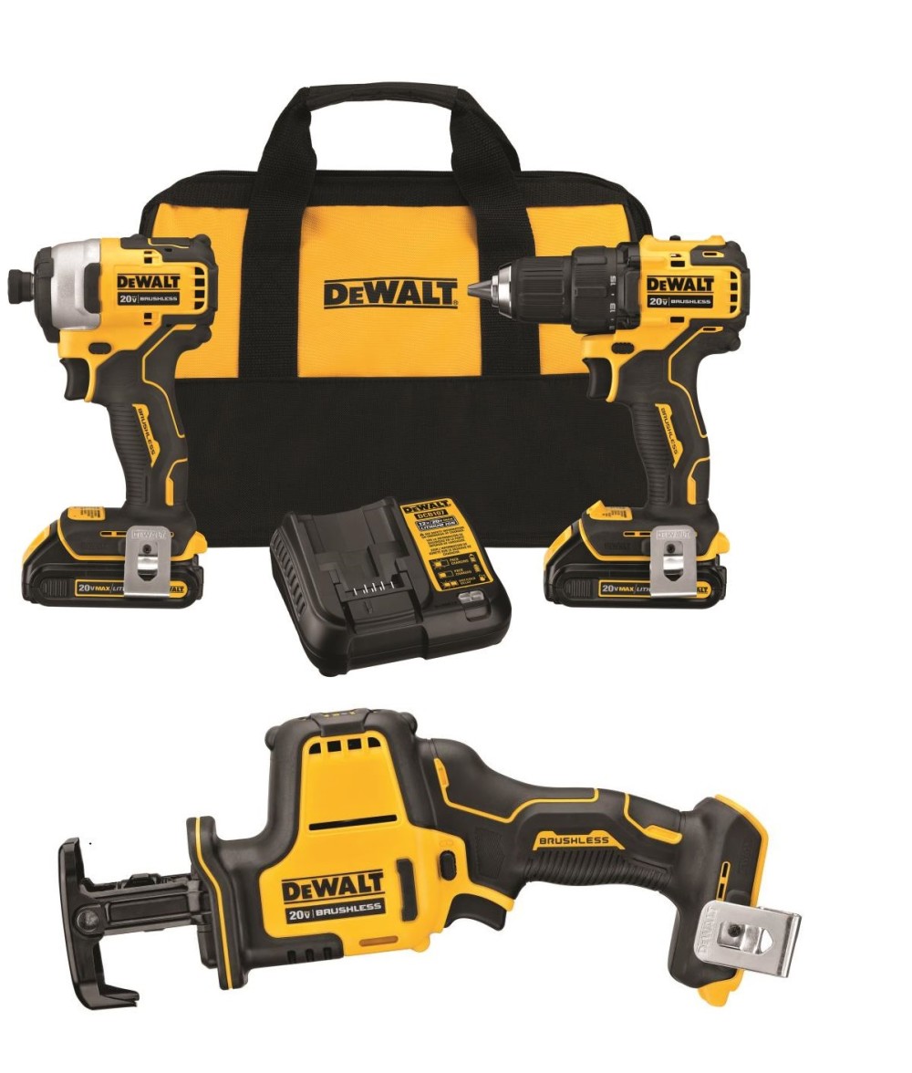 

DEWALT 20V MAX Atomic 2 Tool Combo Kit with One Handed Reciprocating Saw Bundle