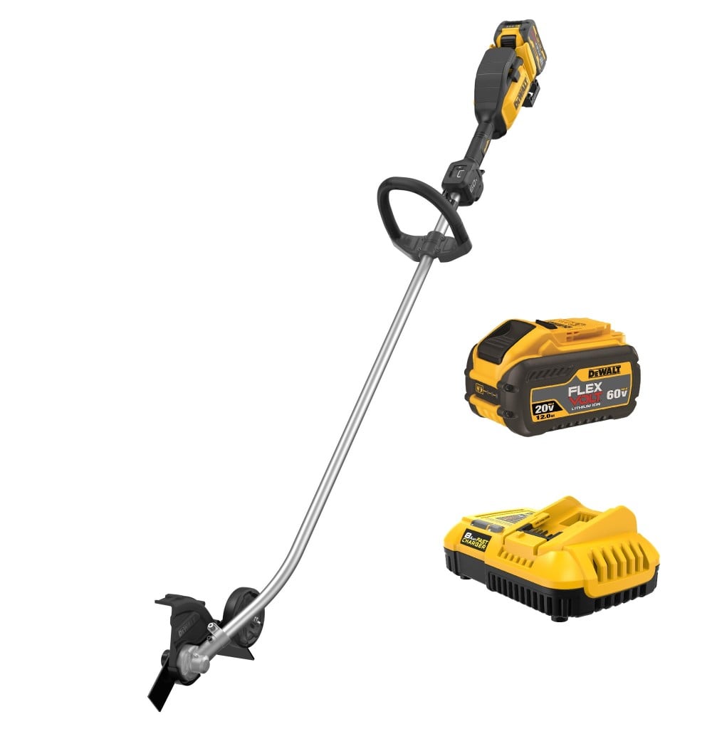 DEWALT 60V MAX 7-1/2 Inch Brushless Curved Shaft Edger Kit DCED470Y2 ...