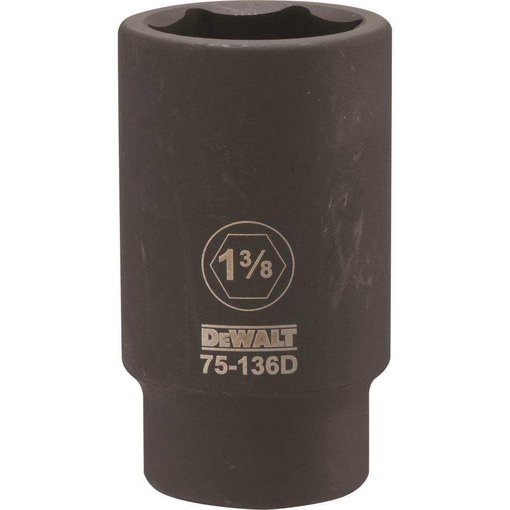 DEWALT 3/4 Drive X 1-3/8 6PT Deep Impact Socket