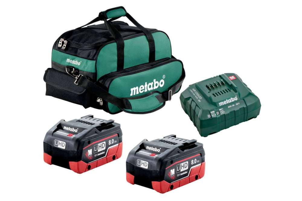 Metabo 2x 8.0Ah LiHD Ultra-M Pro Battery Starter Kit