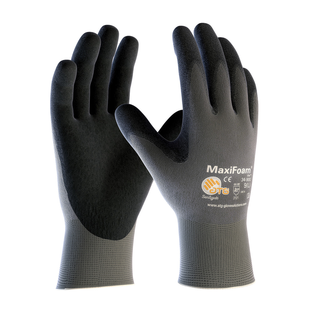 

Protective Industrial Products MaxiFoam Lite Gray 15G Nylon Shell Black Nitrile Foam Coating XL