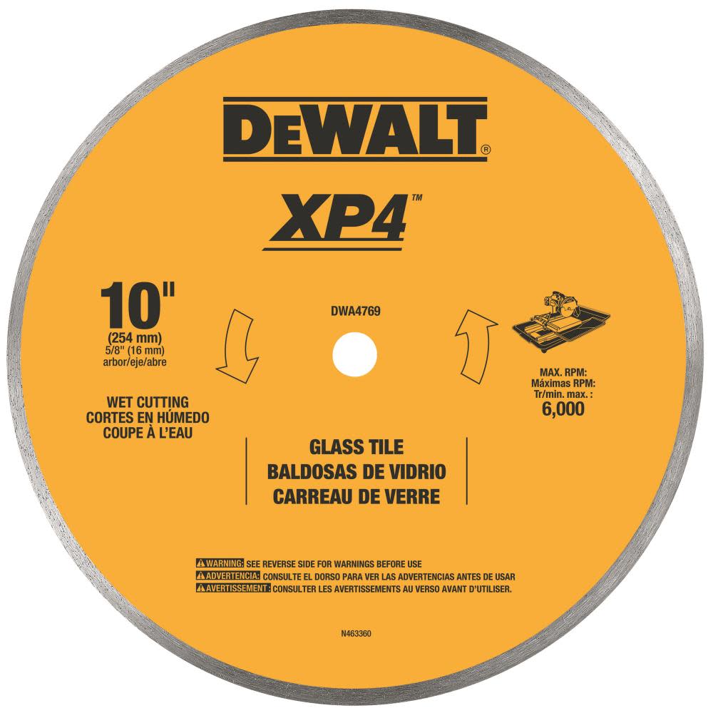 

DEWALT 10-in Continuous Rim Glass Tile Blade