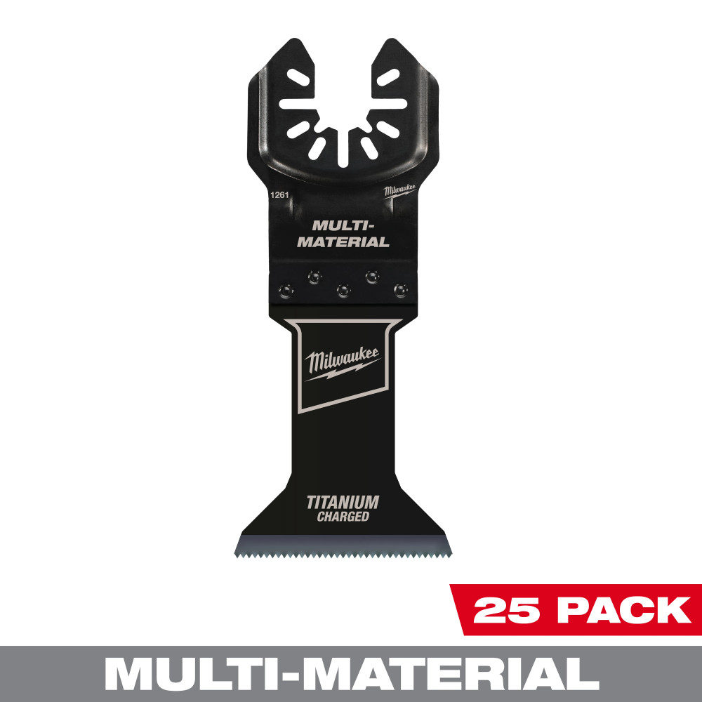 Milwaukee OPEN-LOK 1-3/4 Inch TITANIUM CHARGED Bi-Metal Multi-Material Multi-Tool Blades 25pk