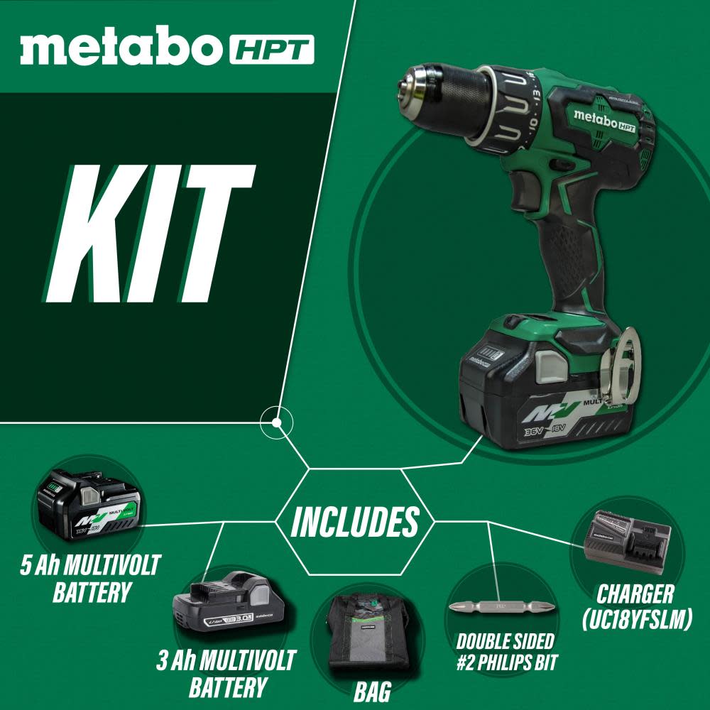18v Cordless Drill Metabo Ds18dbfl2 Metabo HPT 18V Brushless