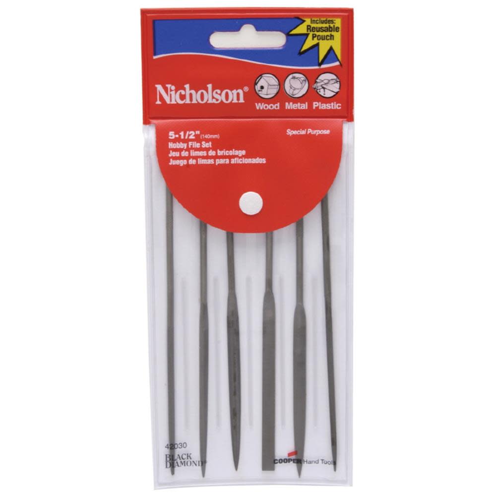 

Crescent Nicholson Hobby File Set 6 Pc. 5-1/2 In.