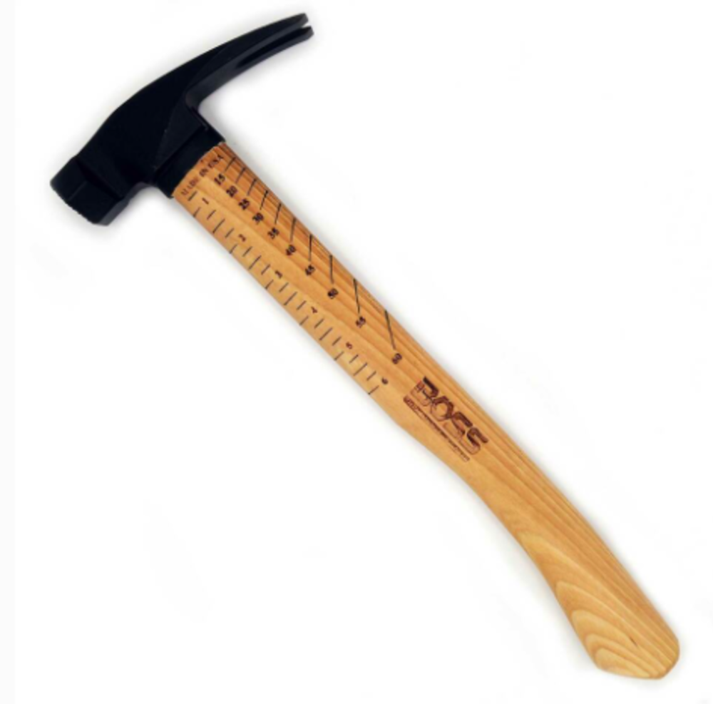 

Boss Hammers 18oz Steel Hybrid Hickory Handle Hammer Milled Face