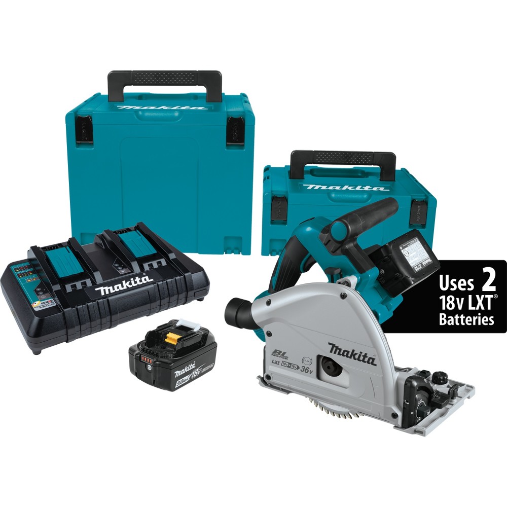 Makita 18V X2 (36V) LXT Li-Ion 6-1/2in Plunge Track Saw Kit