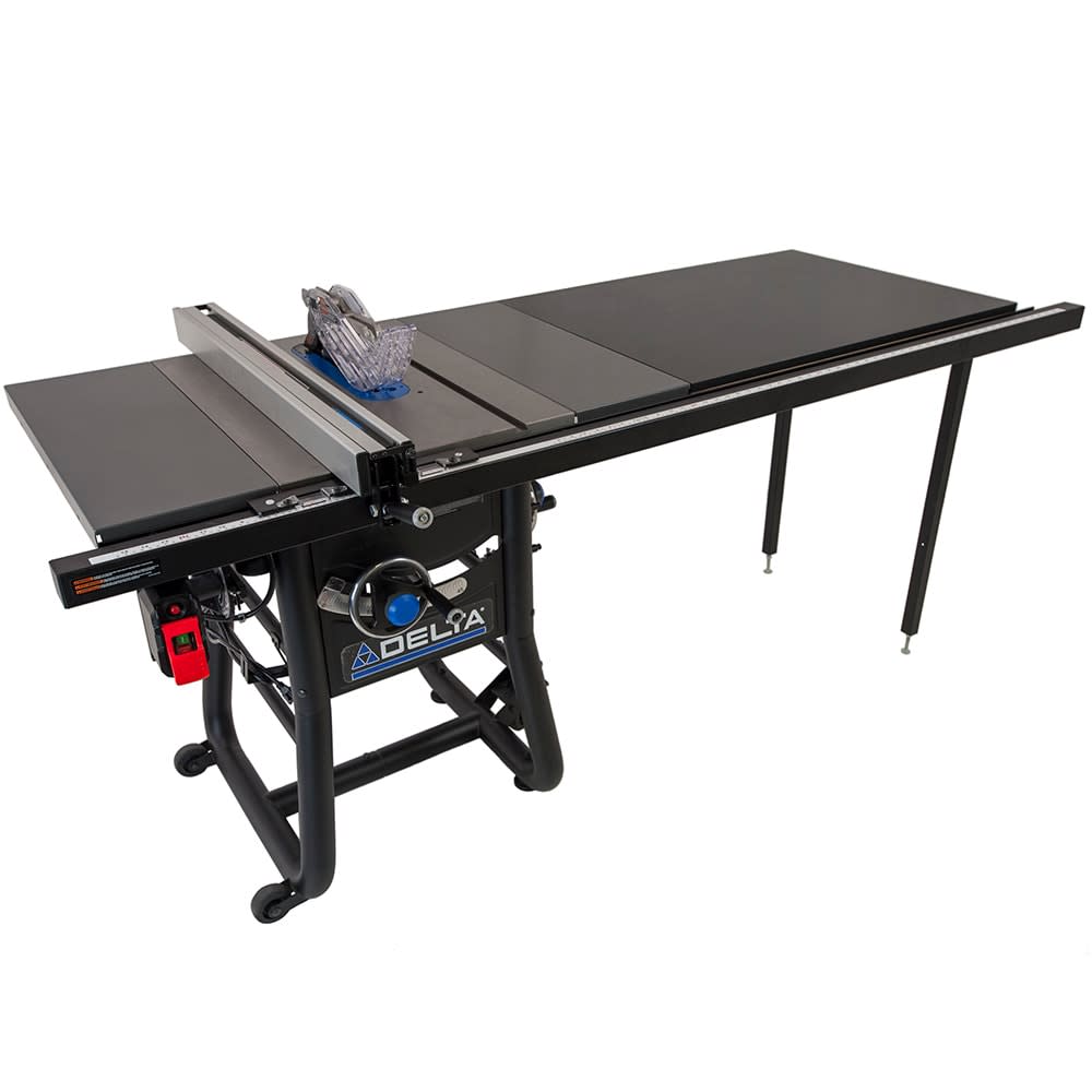 Delta 10 Inch Table Saw with 52 Inch Rip Capacity & Steel Extension Wings