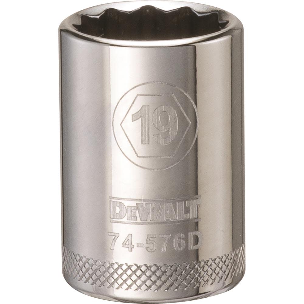 

DEWALT Socket 12 Point 1/2" Drive 19 MM