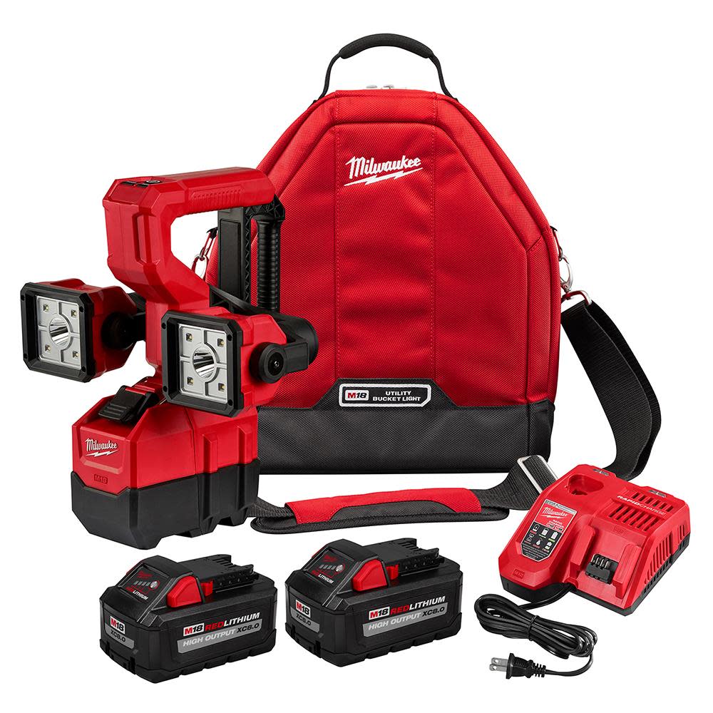 

Milwaukee M18 HIGH DEMAND Utility Bucket Light Kit with 2 8.0Ah Batteries
