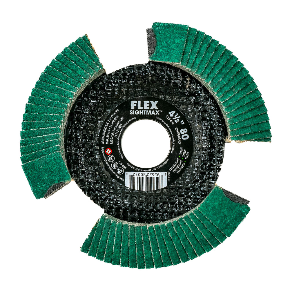 FLEX 4-1/2 Inch SIGHTMAX 80 Grit Flap Disc 10pk