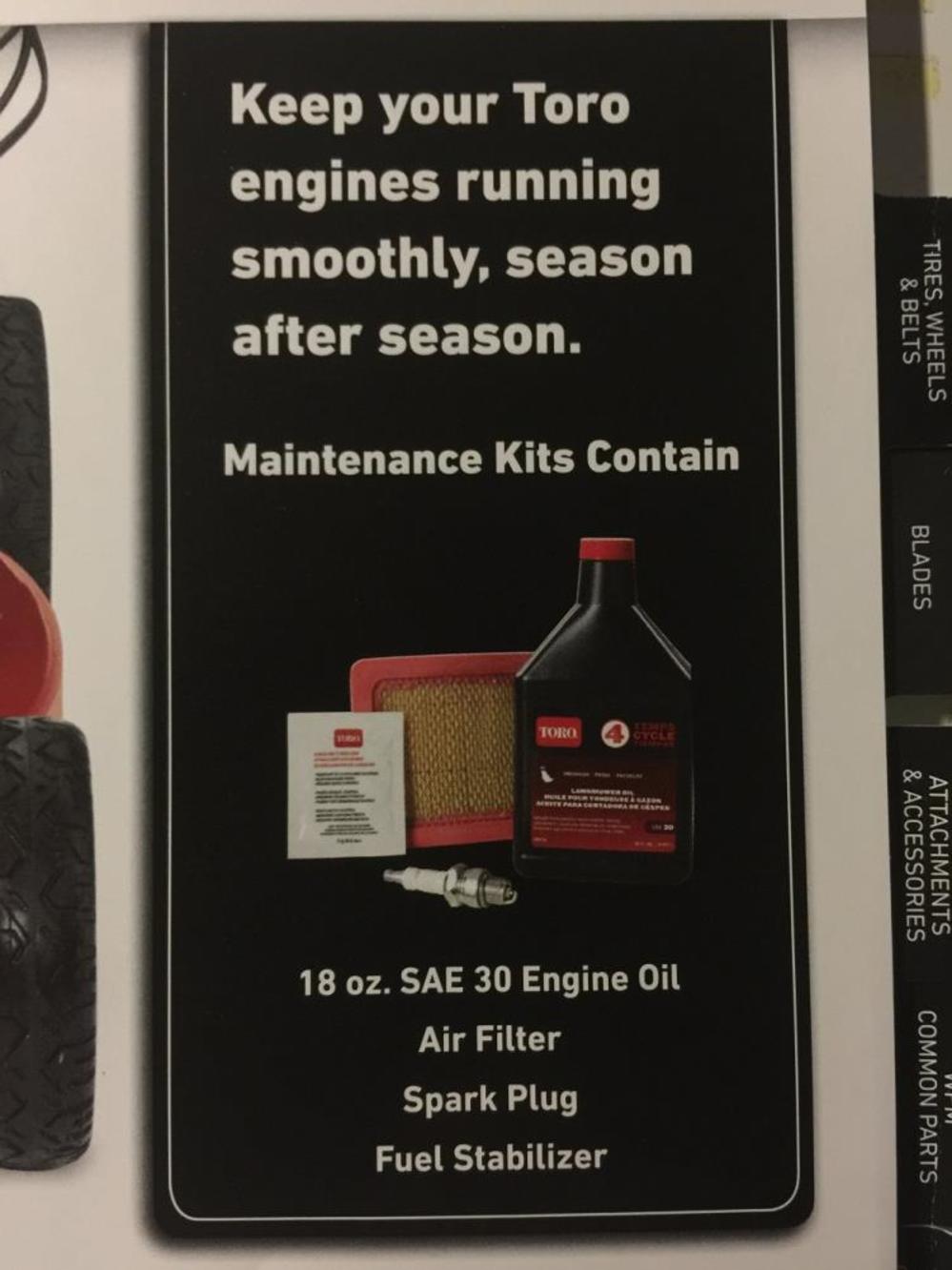 

Toro Maintenance Kit