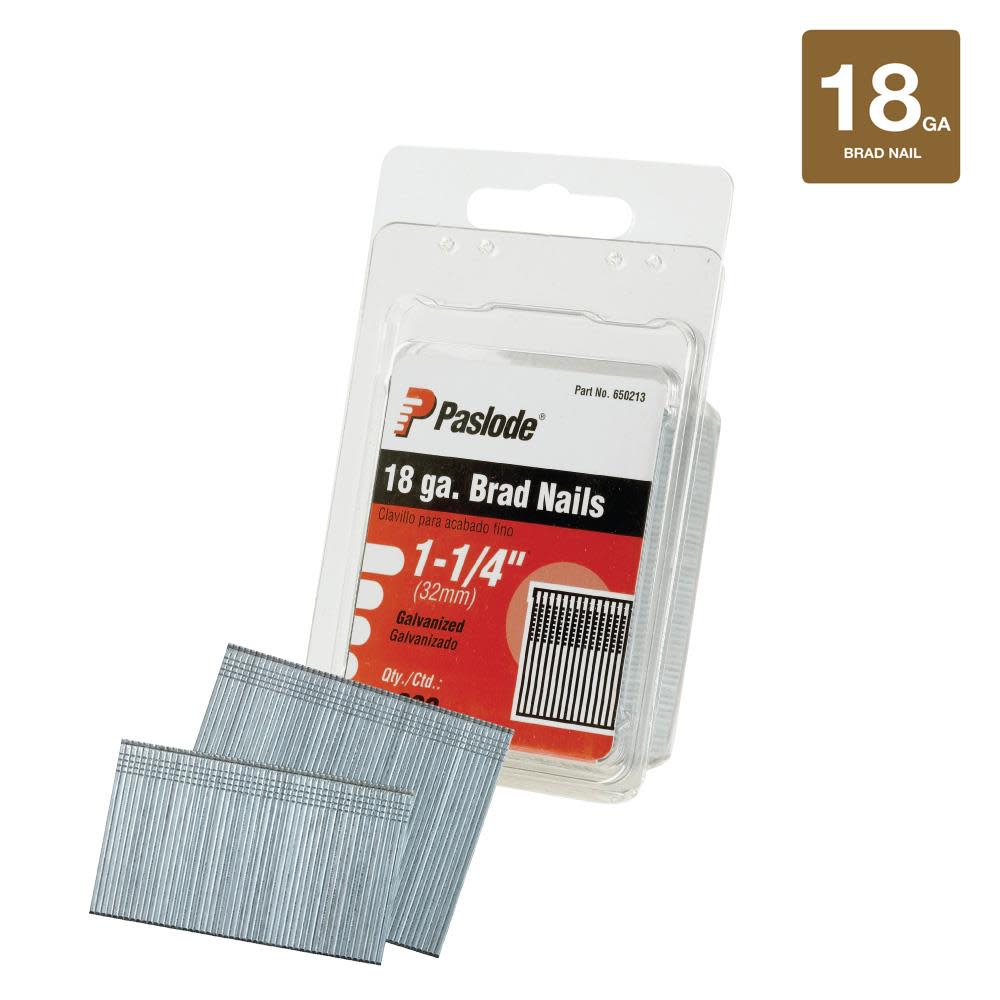 

Paslode 2000 Pack 1-1/4" - 18 Ga Galv Brads