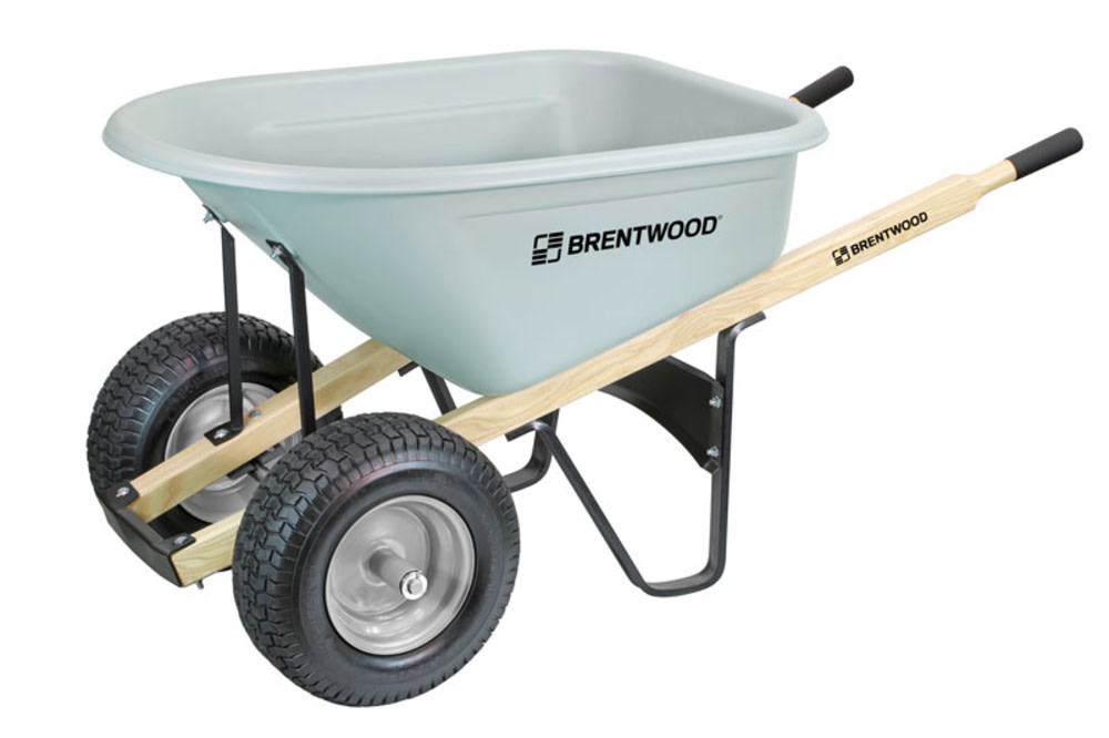 

Brentwood 6 Cube HDPE Double Wheel Wheelbarrow - BW6D