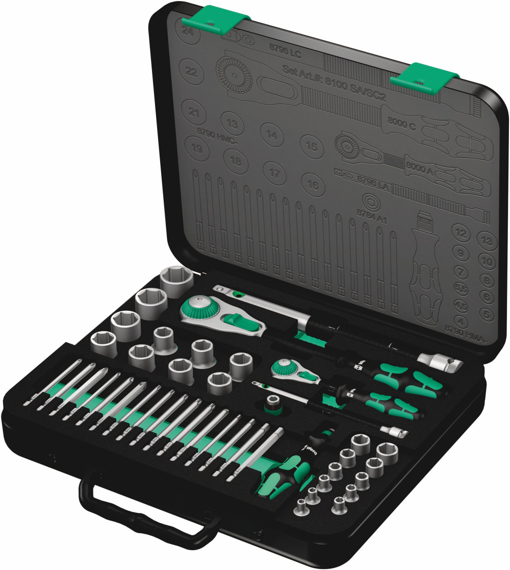 Wera Tools 8100 SA/SC 2 Zyklop Speed Ratchet Set 43pc 05160785001
