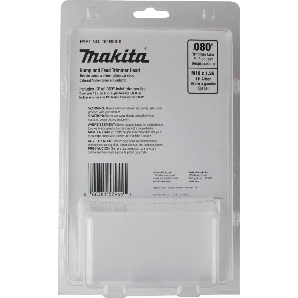 Makita Rapid Load Bump & Feed Trimmer Head 191R00-0 - Acme Tools