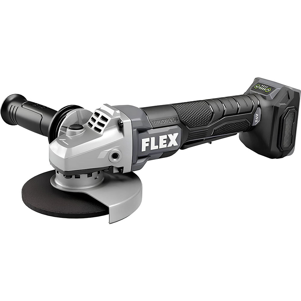 リール FLEX 24V 5-In. Variable Speed Angle Grinder With Paddle Switch