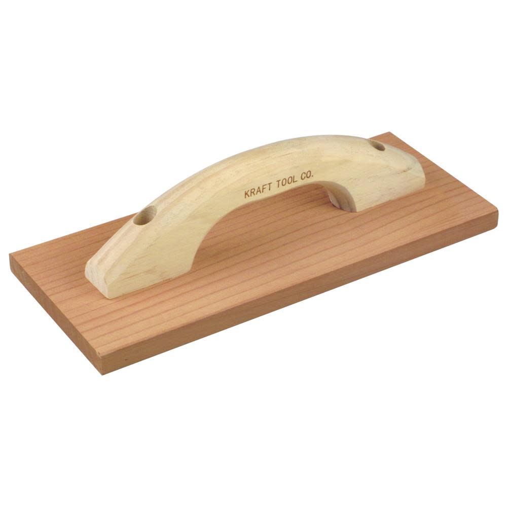 

Kraft Tool Co 12 In. x 5 In. Clear Heart Redwood Hand Float with Wood Handle