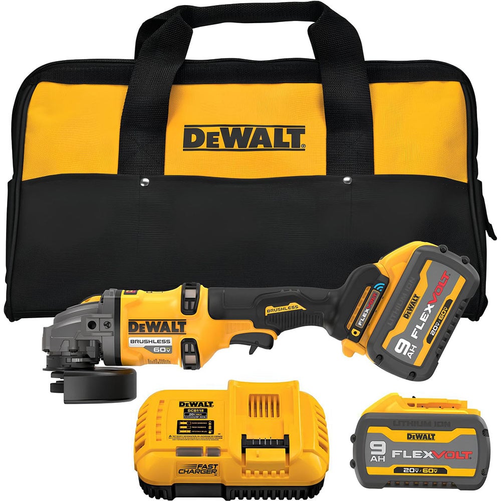 View DEWALT 60V MAX 4-1/2 Inch - 6 Inch Side Handle Detect Grinder Kit
