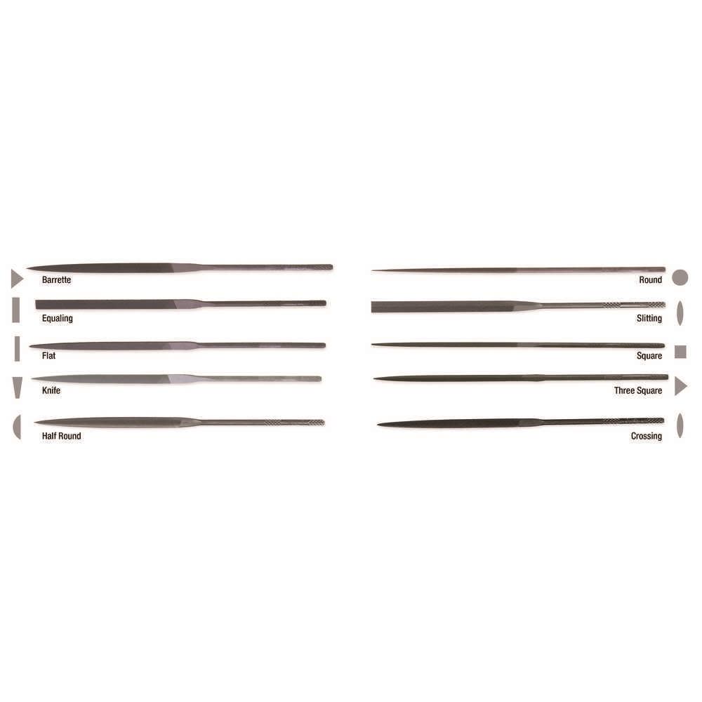 

Crescent Nicholson Needle File 6.25 In. Cut 2 Half Round Style Boxed