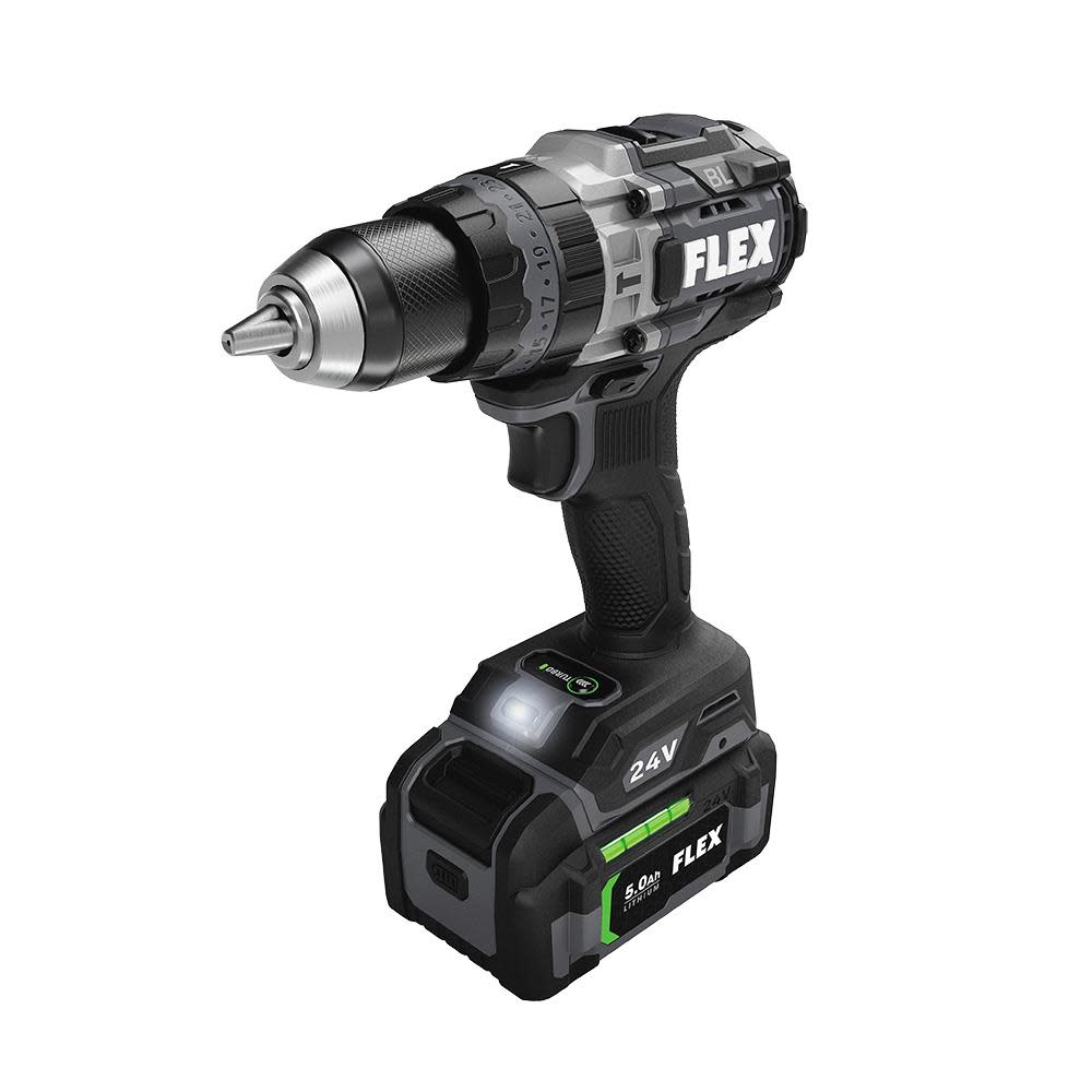FLEX 24V Hammer Drill With Turbo Mode and Quick Eject Impact