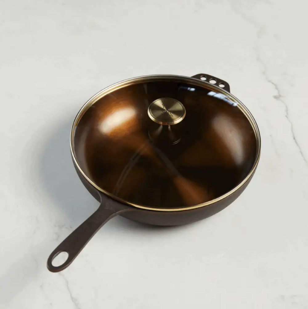 

Smithey Ironware No. 11 Deep Skillet with Glass Lid